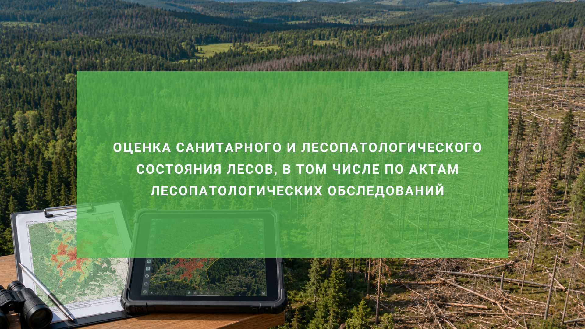 Оценка санитарного и лесопатологического состояния лесов, в том числе по актам лесопатологических обследований