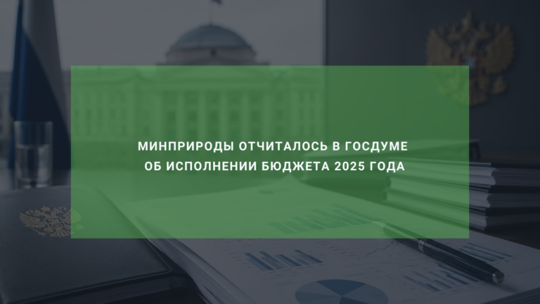 Минприроды отчиталось в Госдуме об исполнении бюджета 2025 года