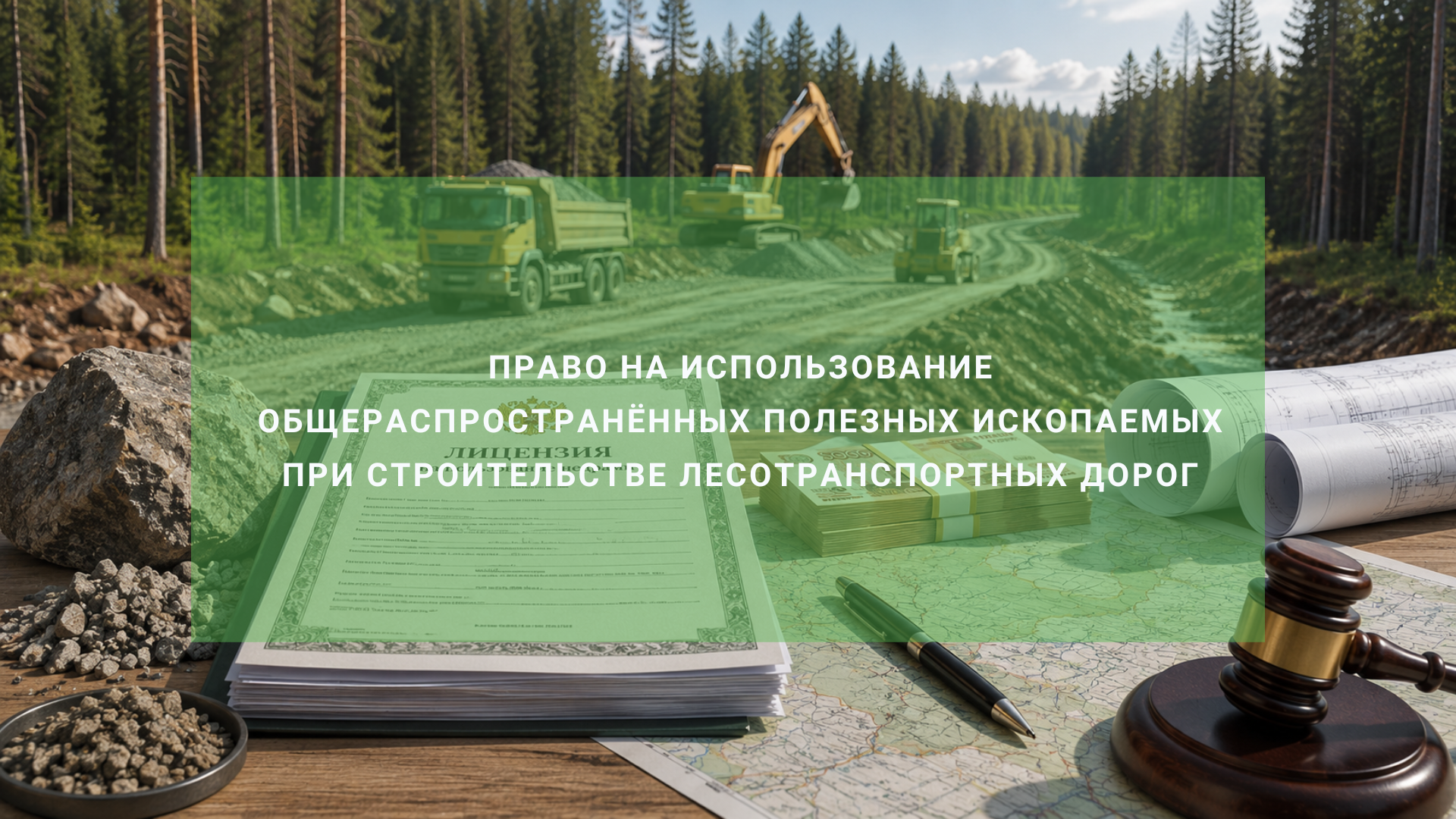 Право на использование общераспространённых полезных ископаемых при строительстве лесотранспортных дорог