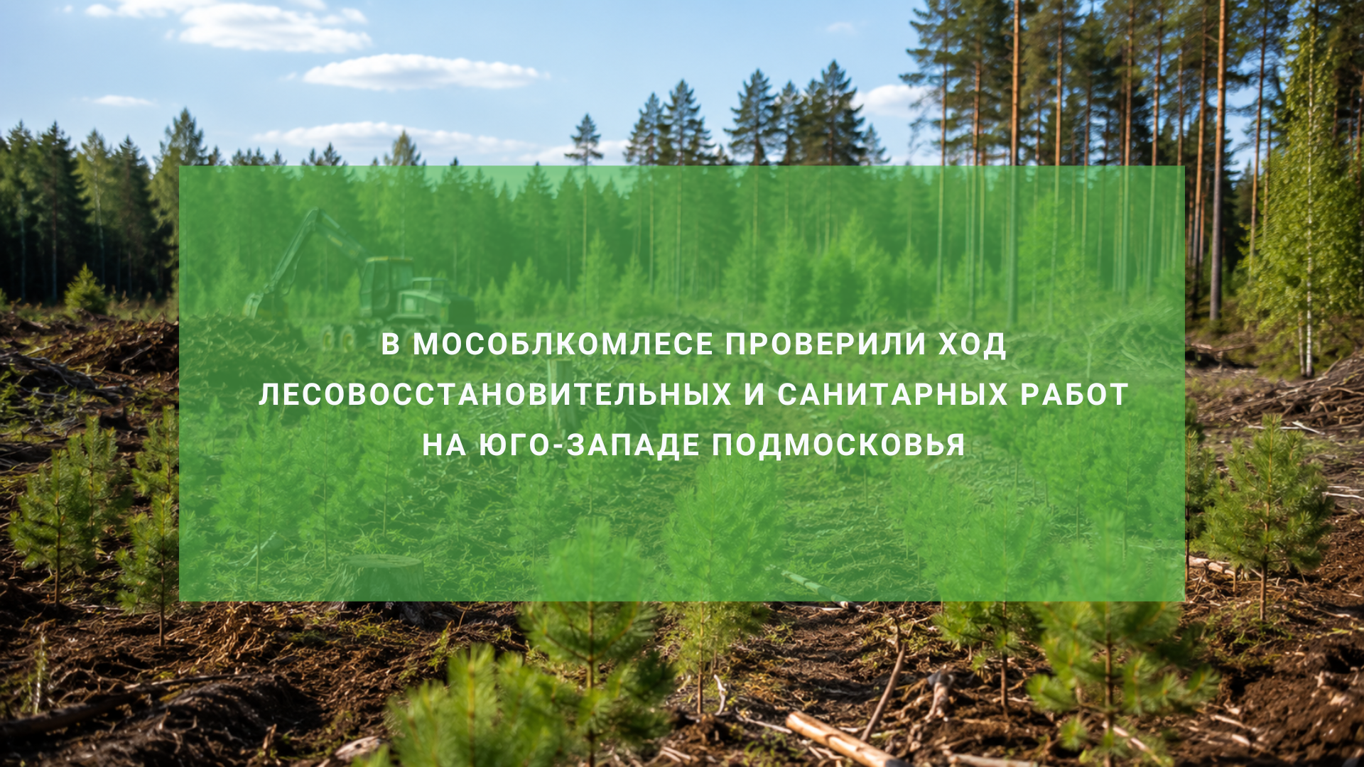 В Мособлкомлесе проверили ход лесовосстановительных и санитарных работ на юго-западе Подмосковья