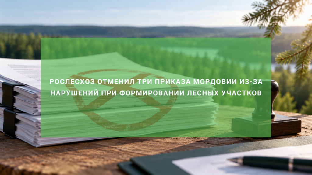 Рослесхоз отменил три приказа Мордовии из-за нарушений при формировании лесных участков