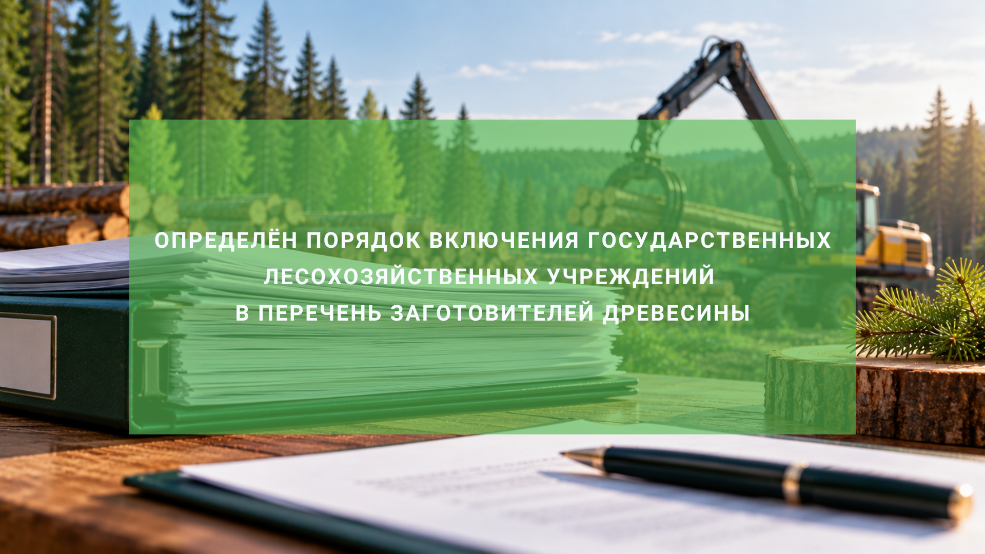 В России определили порядок включения государственных лесохозяйственных учреждений в перечень заготовителей древесины